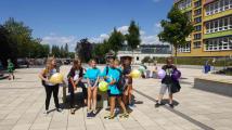 Startvorbereitung für Geburtstagsballons