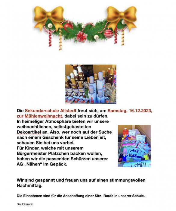 Plakat Muehlenweihnacht
